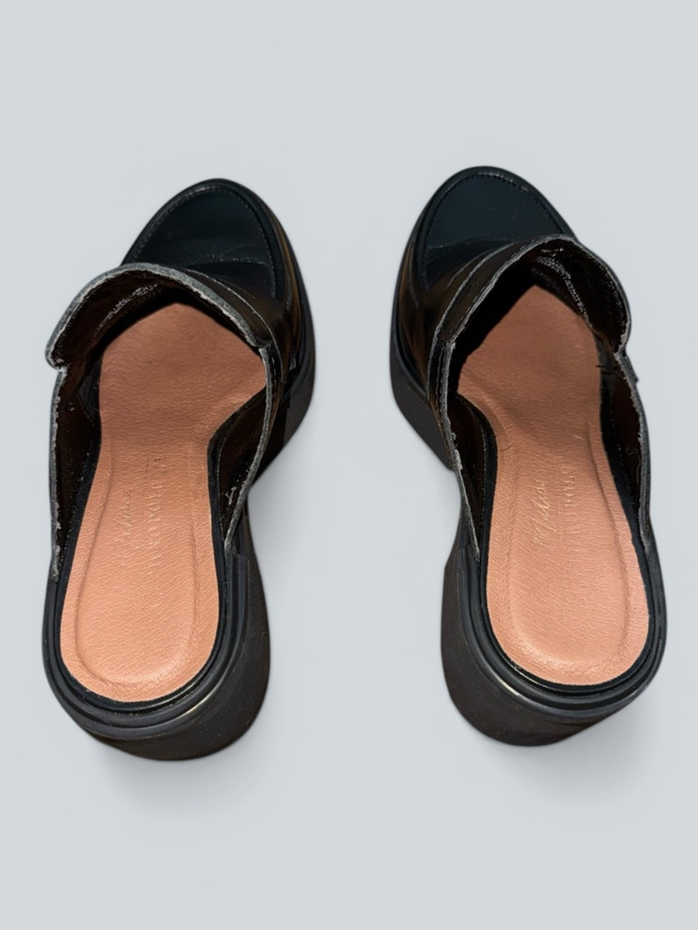 Anthropologie Kelly black leather platform mule loafers - Picture 5 of 7